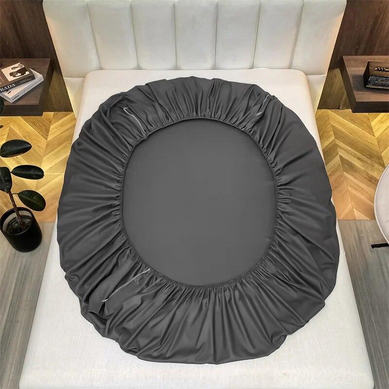 Sábana Bajera Ajustable de Algodón Egipcio con Bandas Elásticas, Fundas de Colchón Ajustables Antideslizantes para Cama Individual, Doble, King, Queen, Sábana Suave