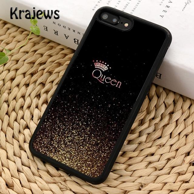 Krajews KING Queen Crown Letter Soft Phone Case Cover For iPhone 17 Air 16 15 14 plus 11 12 13 pro max Plus coque Fundas