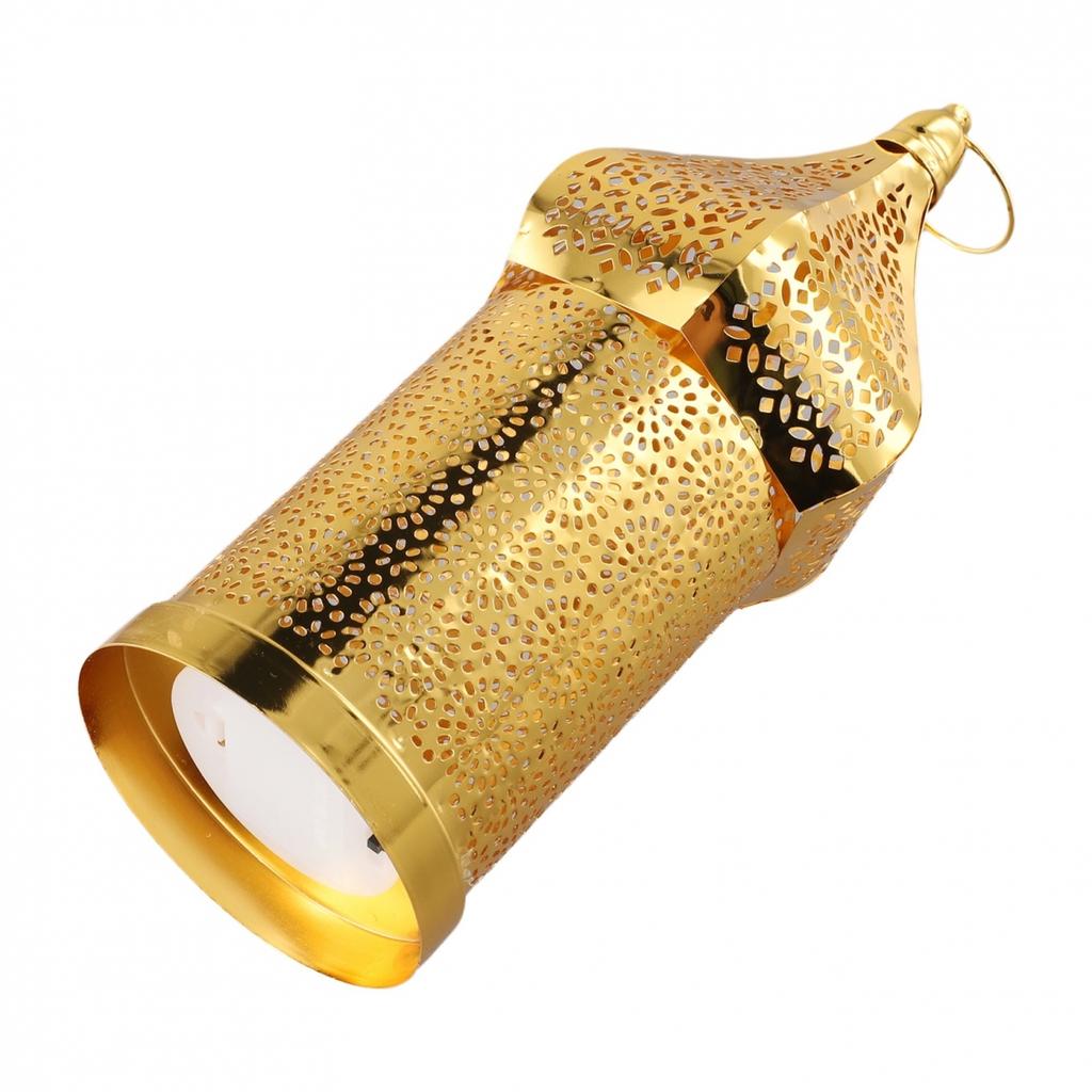 Gyllene ihåliga järnprydnader Hemdekoration Marockansk