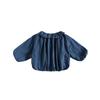 Kids' Autumn Korean-Style Breathable Batwing Sleeve Washed Cotton Shirt