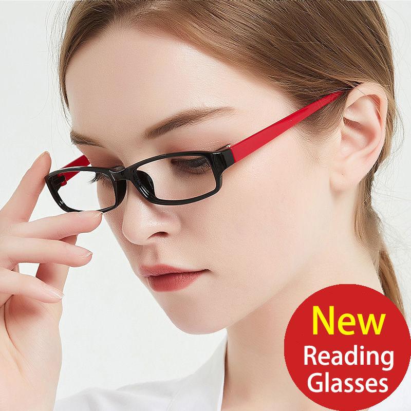 Anti Blue Light Elegant Reading Glasses For Women Fashion Small Frame Rectangular Presbyopic Glasses  +100 To +400