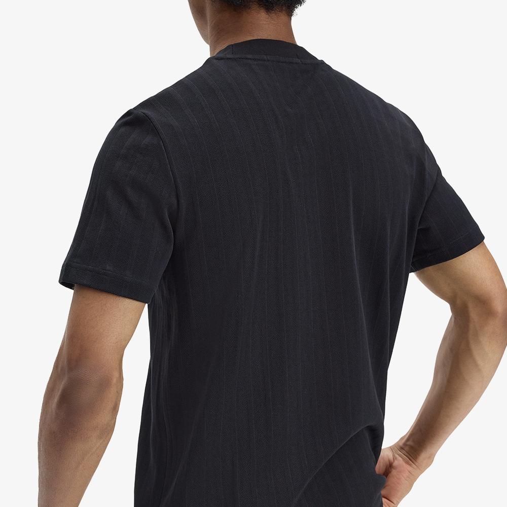 Fred Perry [Sharp] Pique Stripe T-Shirt - Black Afpm2612392-102