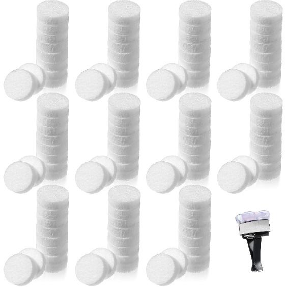 100 PCS Air Filter Scent Pads, 0.67in/17mm Essential Car Air Freshener Refill Felt Pads Unscented White Custom Car Airs Vent Clip Replacement Scent