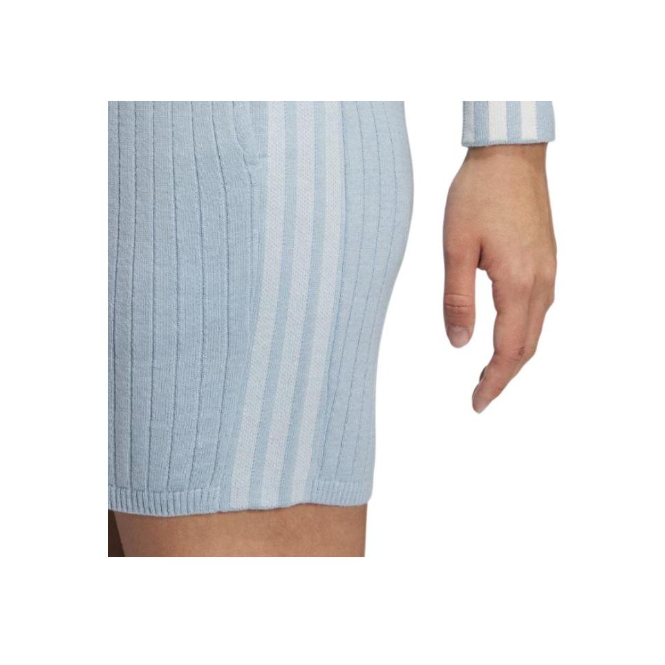 Adidas Solid Color Slim Fit Golf Knit Casual Skirt Women Skirts Miracle-Blue IA2792