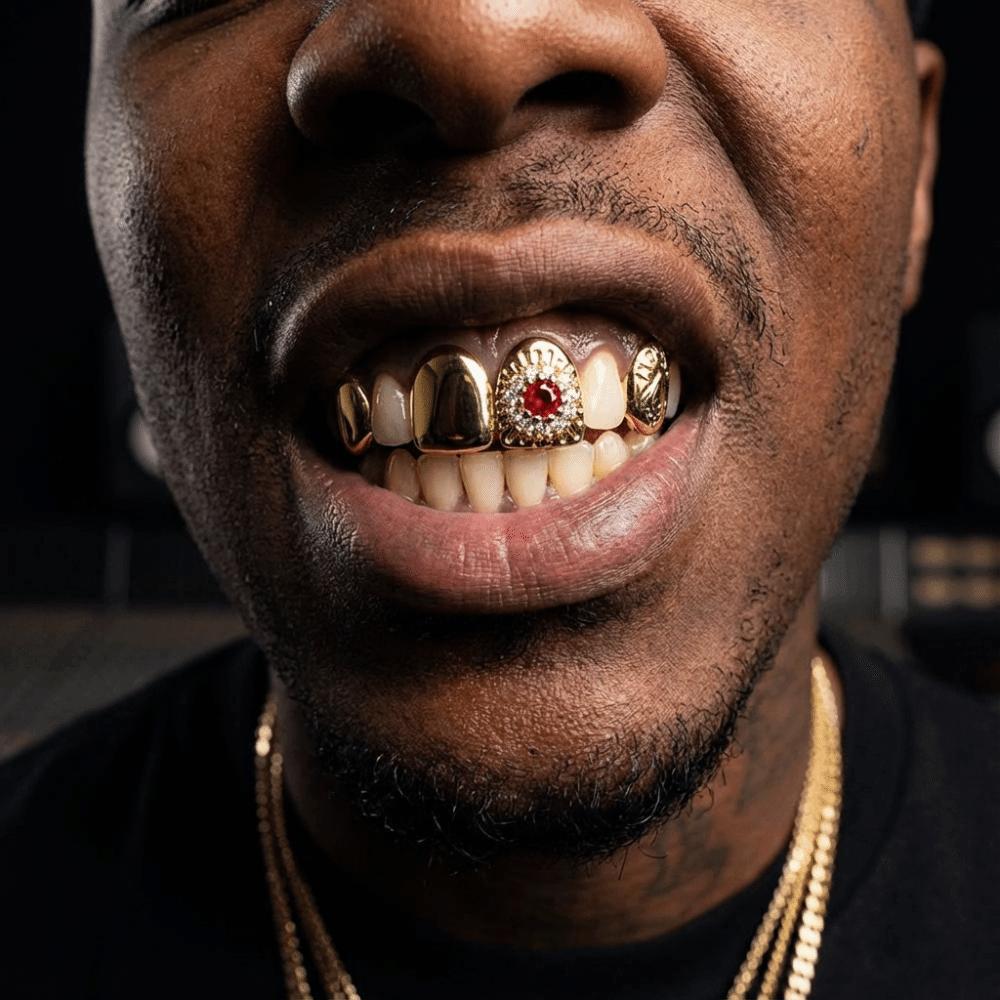 Capsules de Dents Strassées Amovibles Charme Dents Grillz Tendance Hommes Femmes Bijoux Rapper