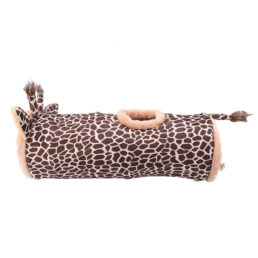 Safe Portable Folding Collapsible Fabric Tunnel Toy for Pet Cat Dog Rabbit(Giraffe)