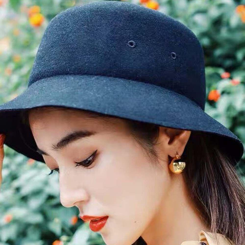 Fashion Jewelry Ball Shaped Hoop Earrings Round Ball Hoop Earrings Ear Studs U-shaped Earrings