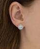Tatiana Cushion Halo Cubic Earrings Ec3306
