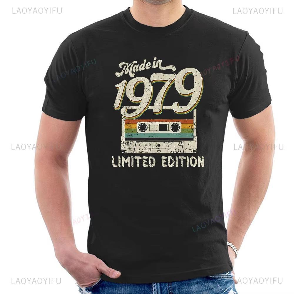 Made in 1979 Limited Edition 46rd Birthday Cassette Tape Tshirt Man High Quality T Shirt Woman SUMMER Harajuku Streetwear