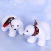 2Pcs Cute Christmas Bear Pendant Animal Simulated Polar Bear White Bear Ornaments  Outdoor