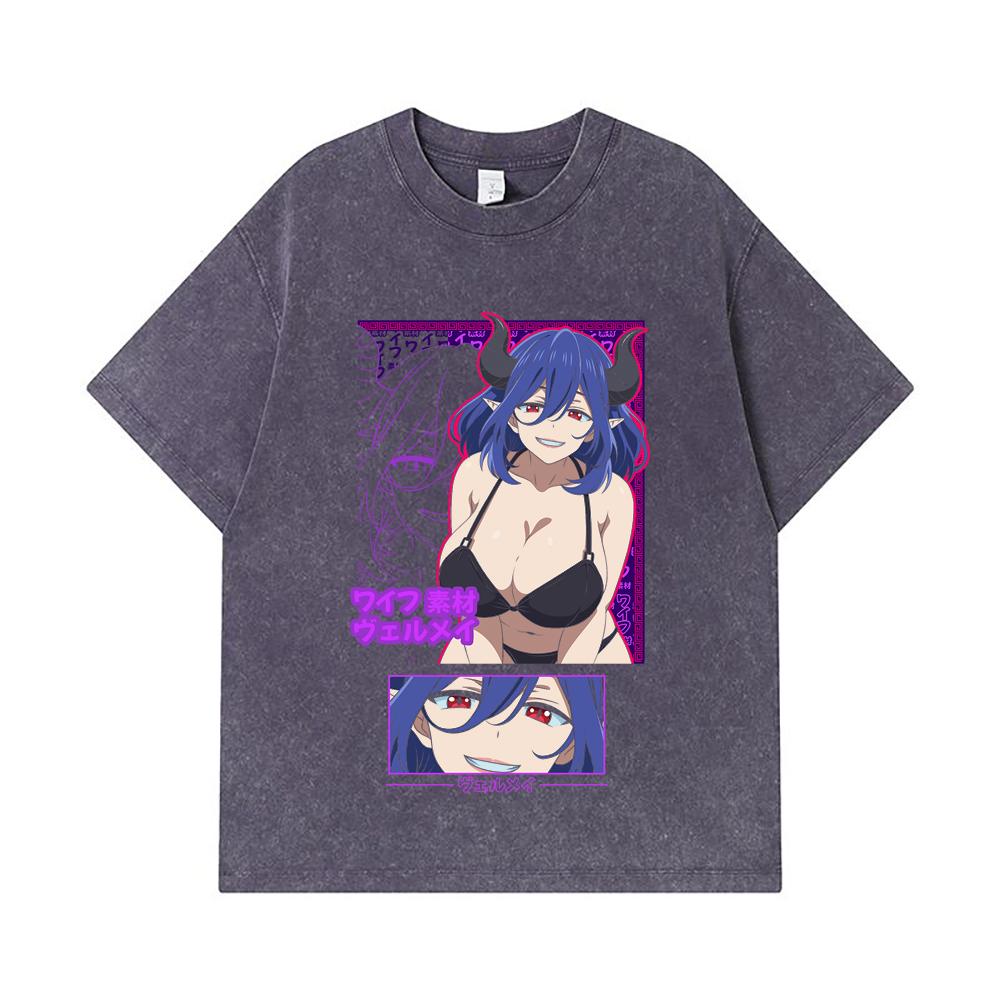 275 GSM Washed T-shirts 100% Cotton Vermeil In Gold V1 Vermeil Waifu Print Unisex Heavy Cotton T Shirt
