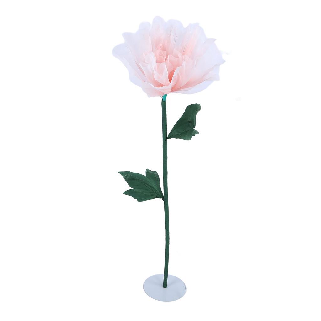 Electric Silk Flower Simulation Openable Artificial Large Peony Decor Prop with LED Light for