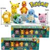 6pcs/set Pok Mon Figures Pikachu Toys Model Charmander Psyduck Squirtle Jigglypuff Bulbasaur Kawaii Collect Dolls Kids Gift