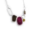 NOA [H9061] - Designer Necklace 'Coloring' Green Purple