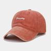 New Washed Letter Embroidered Baseball Cap Men's and Women's Summer Retro Soft Top Cap Outdoor Fashion Versatile Hat