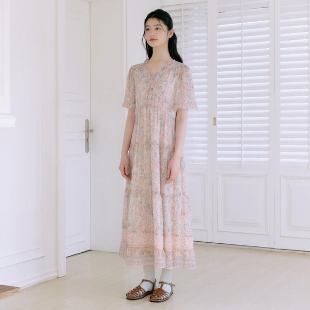 Thursday Island Women Flower Border Mix Frill Dress T264mop245w