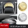 Hots  1pcs 48mm Car Central Control Multimedia Knob Cover Sticker For Mercedes Benz AMG GLC GLE CLA GLA W205 W211 W213 Car Acces