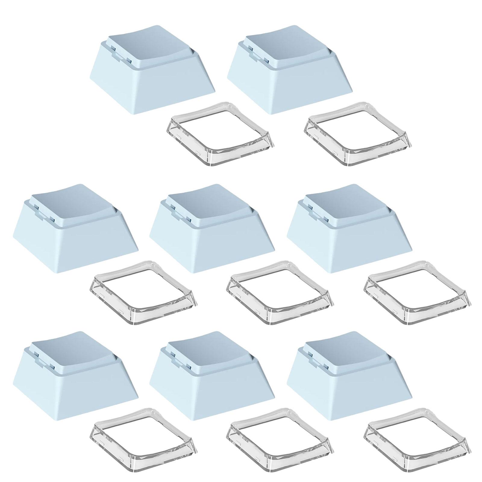 

Набор кейкапов высоты Cherry R4, 8 шт., для механических клавиатур, долговечный PBT+PC, классического цвета светло-синий