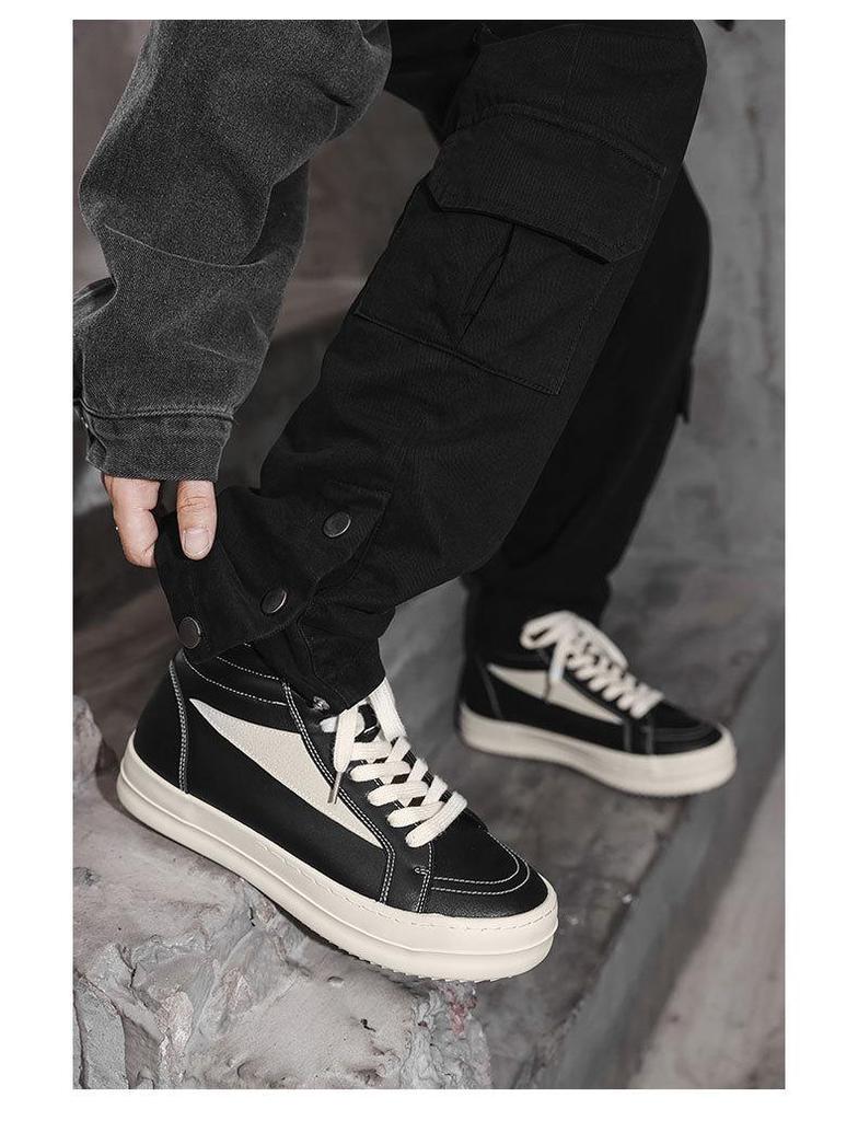 Autumn 2025 Men's Trendy High-Top Sneakers: Versatile Outdoor Fashion Shoes