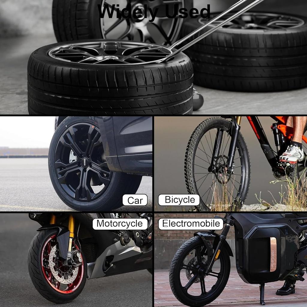 11.5" Tire Spoon Kit, 26Pcs Tire Changing Tool For Motorcycle Dirt Bike Lawn Tractor Bicycle, Motorcycle Tire Changer Tire Removal Tool With 3Pcs Rim