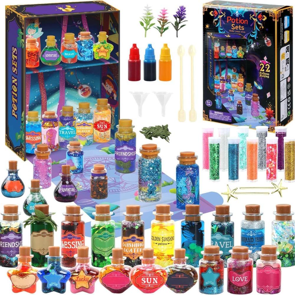 Fairy Magic Craft Kit for Kids with Potion Bottles Fairy Magical Potions Making Craft Kit Art Crafts Birthday Gift for Girl Boy