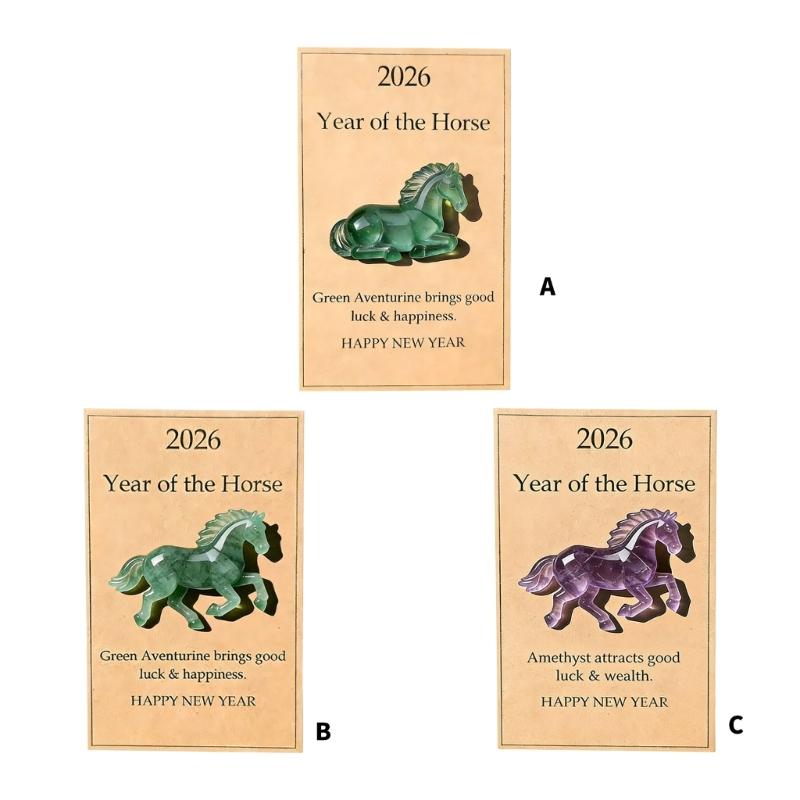 Unique Horse Themed Encouragement Card With Lovely Designs Portable For Daily Decoration Soft Resin Materials Perfect For Gift