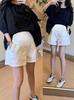 Plus Size Petite Maternity Wide Leg Shorts - Summer Fashion Thin Style