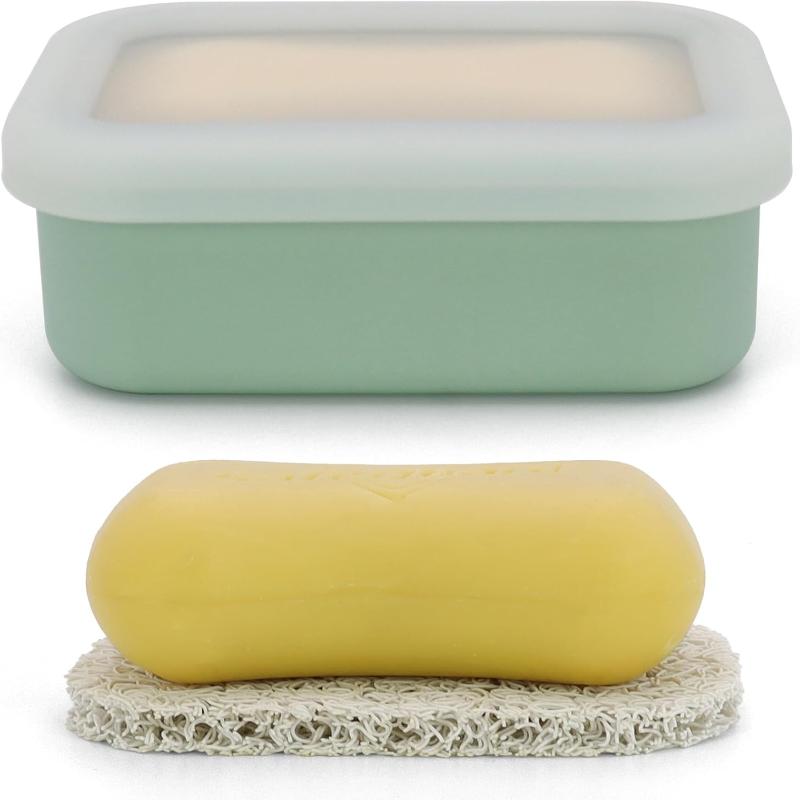 

Компактный герметичный дорожный мыльница, силиконовый дорожный контейнер для мыла, переносная мыльница с дренажным слоем, небьющийся мыльница