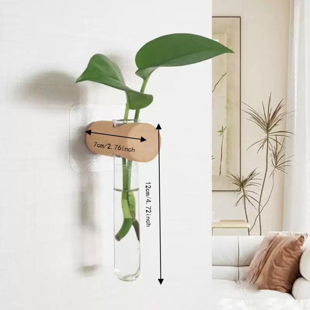 Vase Wall Mounted Planter Home Ornaments Flower Pot Hydroponic Planter Shelf Living Room