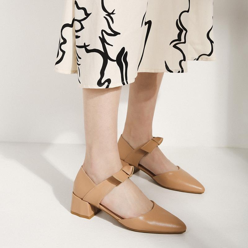 Yue Xinwang Leather Flat for Huizhou Women's Shoes Heels Grape Mother with the Same Slippers Wear Versatile Hollow Sandals Women