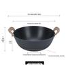 Telssida Thickened Cast Iron Wok with Double Handles