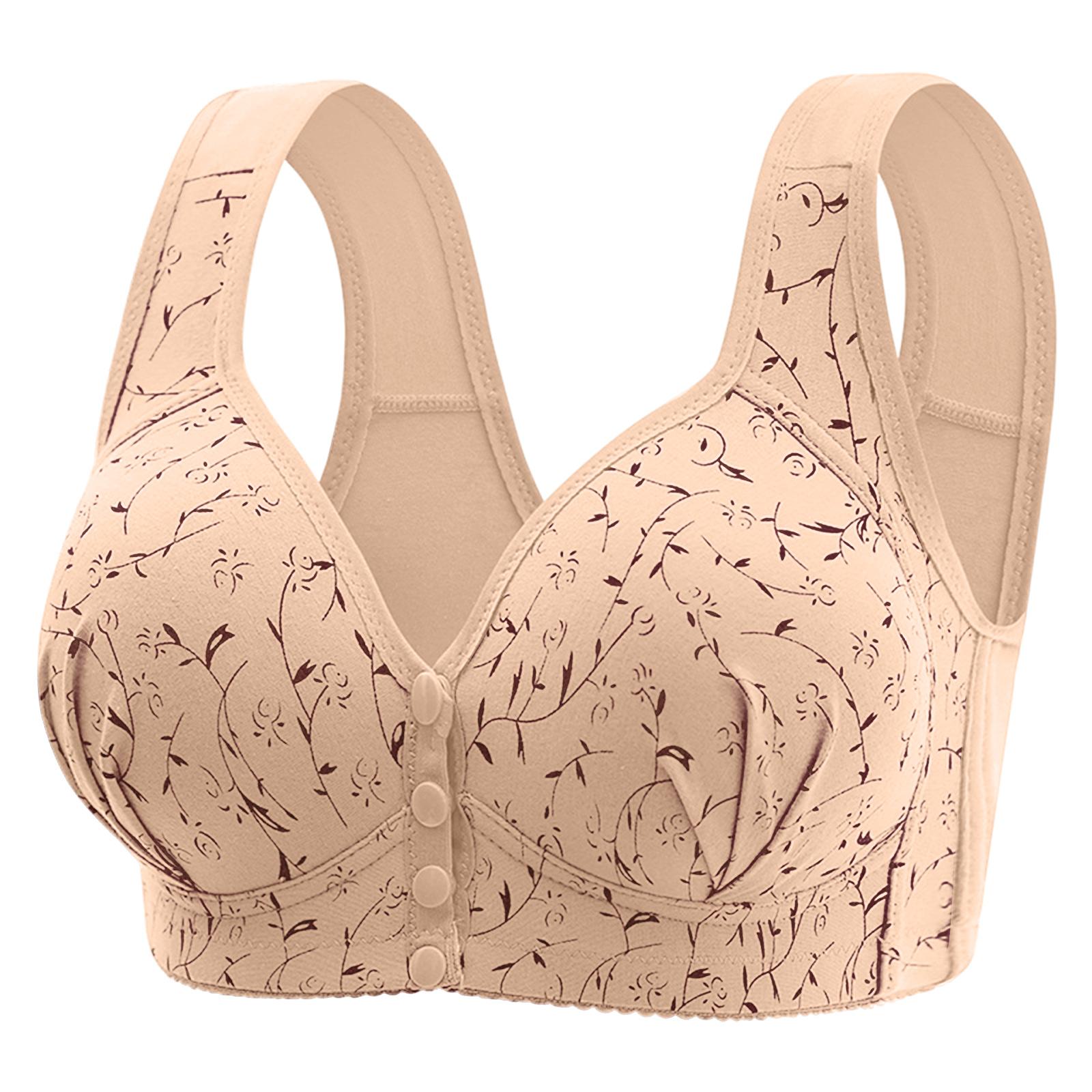 

Women s Underwear Front Buckle Underwear Large Size Thin Without Steel Ring Vest Bra 50