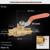 Copper Ball Valve, Female to Male, Multiple Thread Sizes, Quick Open Long Handle for Tap Water Pipe.