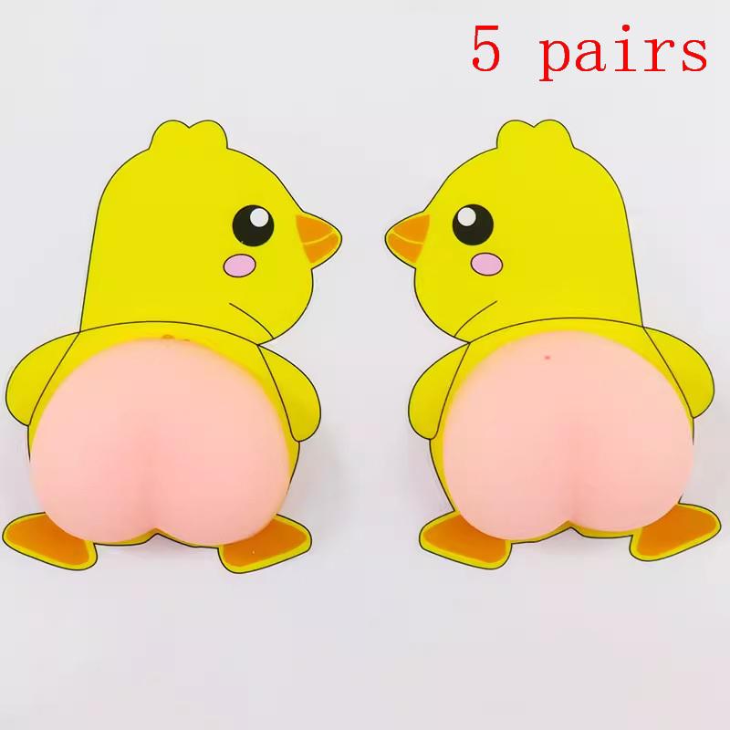 1/5 Pairs 3D Solid Silica Gel Phone Decoration Wall Stickers Refrigerator Anti-Collision Decals Creative Cartoon Car Sticker
