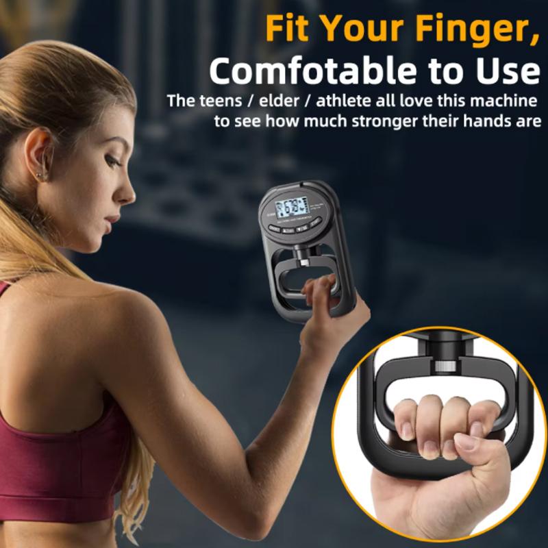 265Lbs/120Kg digital hand grip strength tester, USB LCD screen grip strength measuring instrument, Christmas and Halloween gifts