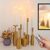 12/48Pcs Flameless Taper Candles Battery Operated LED Candle Flickering Candles Faux Candle Halloween Christmas Wedding Decor