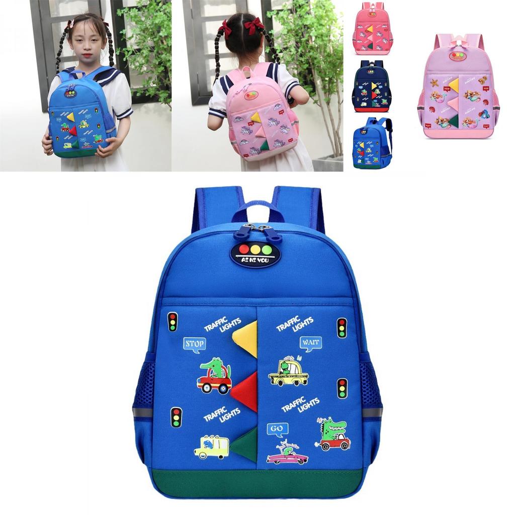 Stylish Boys Girls Cartoon Backpack Breathable Lightweight Oxford Fabric Bag
