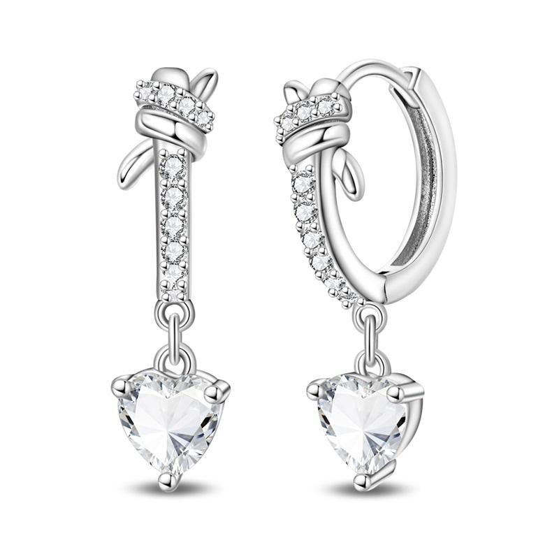 Love Heart Romantic Lock&Key Earrings for Women Girls Trendy Fashion Jewelry High Quality Dainty Elegant Gift