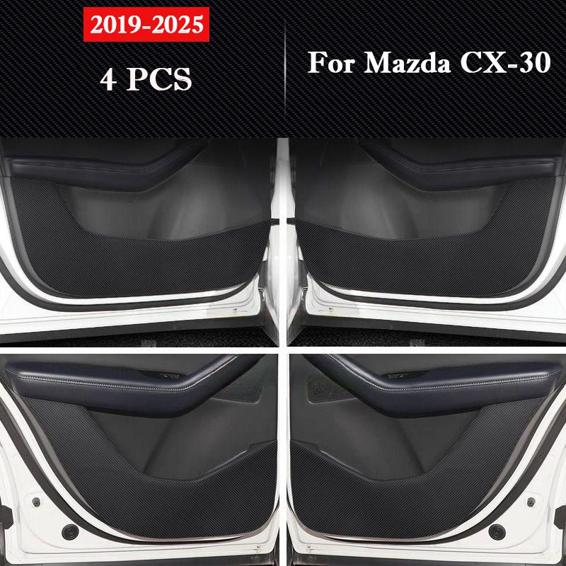 For Mazda CX-30 2019-2026 Car Door Anti Kick Pad Glove Box Protection Sticker Interior Scratch Resistant Film Decor Accessories