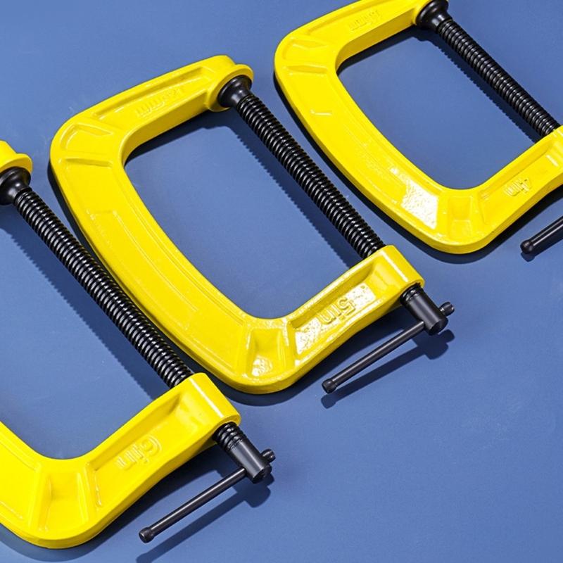 Professional Grade Woodworking G Clamps Offers Strong Clamping Force Ideal for Furniture Making and Model Assembly