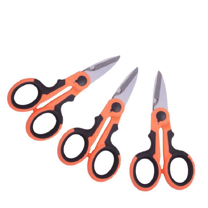New High Carbon Steel Scissors Household Shears Tools Electrician Scissors Stripping Wire Cut Tools for Fabrics, Paper and Cable