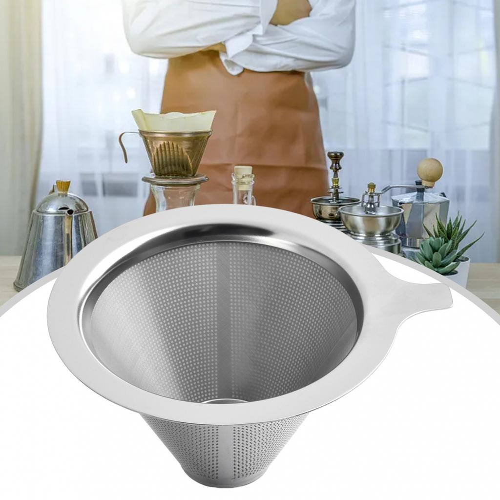 Coffee Filter Dripper Filter Tea Strainer Stainless Steel Pour Over Cone 2018