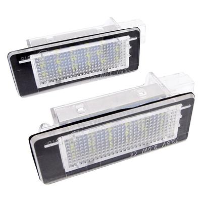 Éclairage de plaque d'immatriculation LED 18SMD, 2 pièces, pour Renault Espace IV Scenic II III Laguna Fluence Captur Modus FL Dacia Duster Lodgy