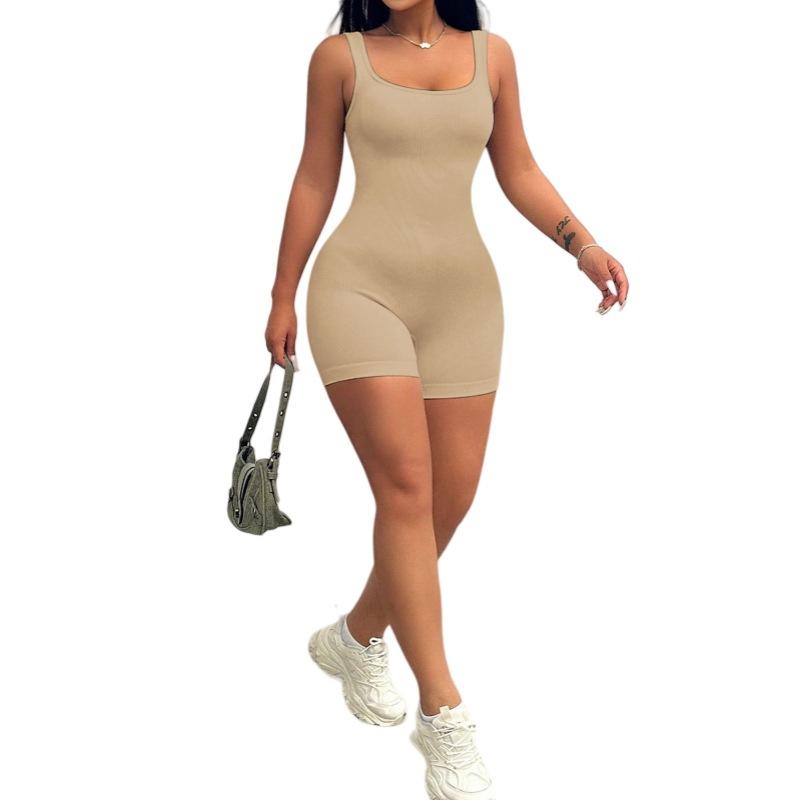 Outdoor Fitness Sports Inner Base Yoga Clothing Vest Style Jumpsuit Yoga Butt Lifting Pants for Women Hot Selling Body Shaping