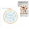 Dessert Bread Dessert Cake Embroidery Kit Thread Needle Stamped Cloth Cross Stitch Kit with EN Instructions DIY