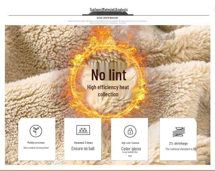 Men's Winter Plus Size Cotton Pants with Lamb's Wool and Velvet, Thick Warm Loose Straight-Leg Casual Joggers