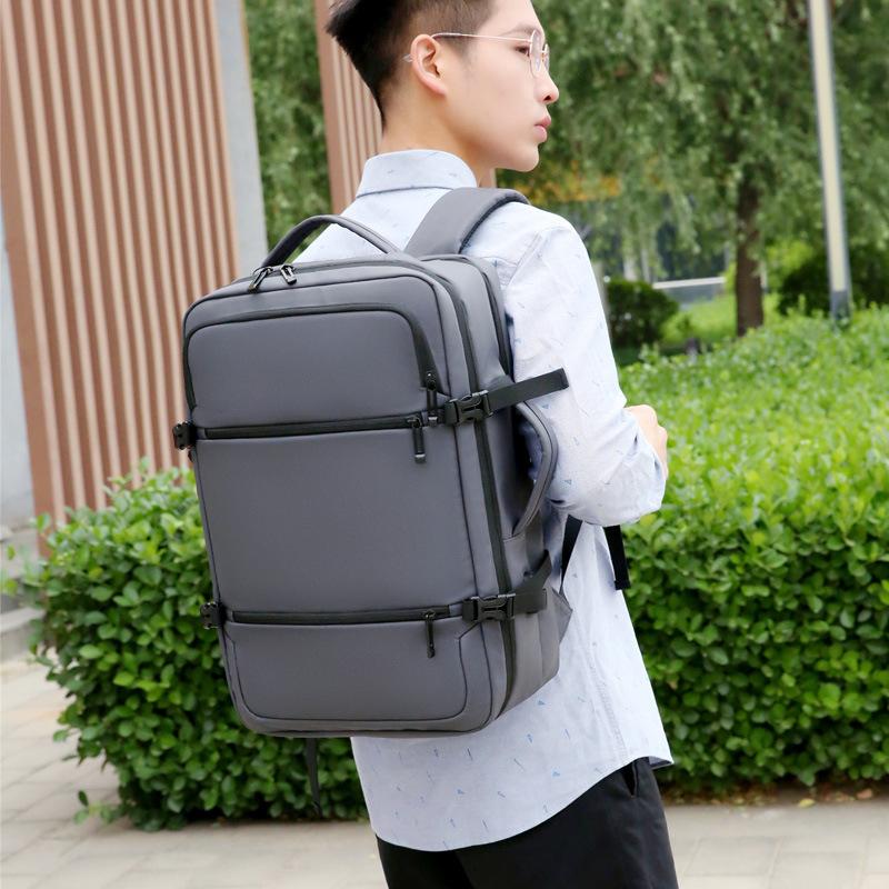 Business Backpack for Men's Outdoor Commuting Backpack Multifunctional Large-capacity USB Leather Computer Bag