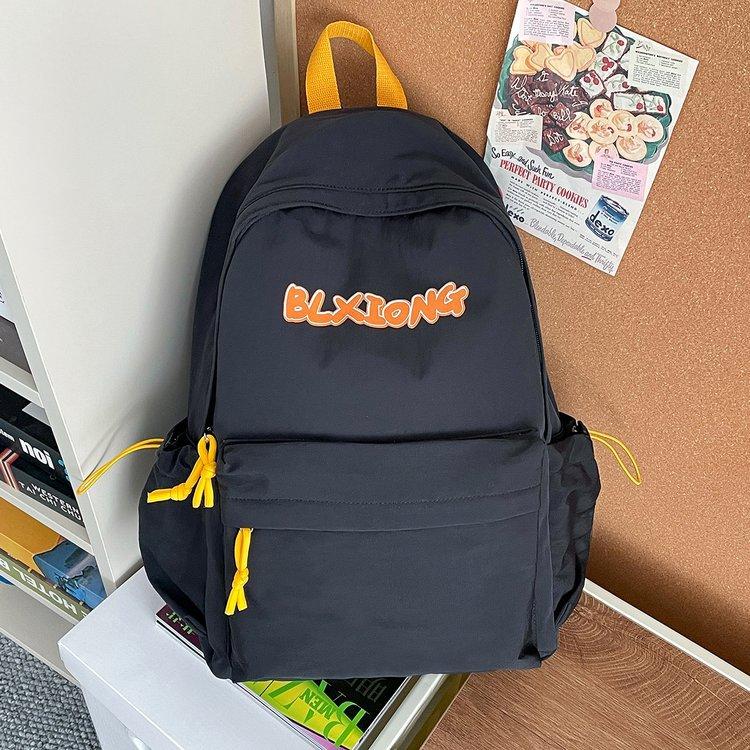 Schoolbag Japanese Ins Campus College Wind Lightweight Simple Casual Fashion Versatile School Bag Junior High School Student Backpack