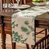 Tasse Table Runner Vintage Printed Pastoral Style Placemat Sideboard Cabinet Dust Cover Room Dining for Home Party Table Decor