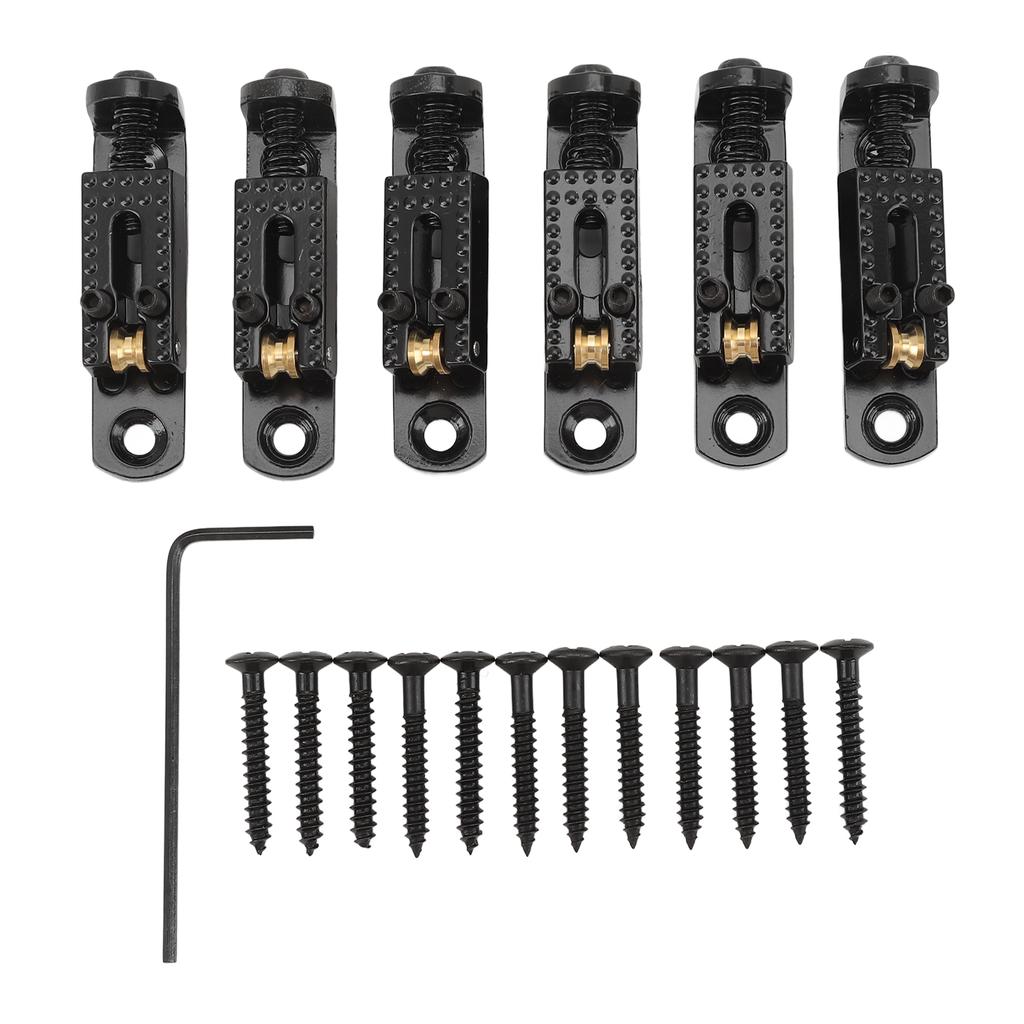 6Pcs Guitar Bridge Saddle Metal Height Adjustable 3 4 5 6 7 String Electric Guitar Bridge Saddle for